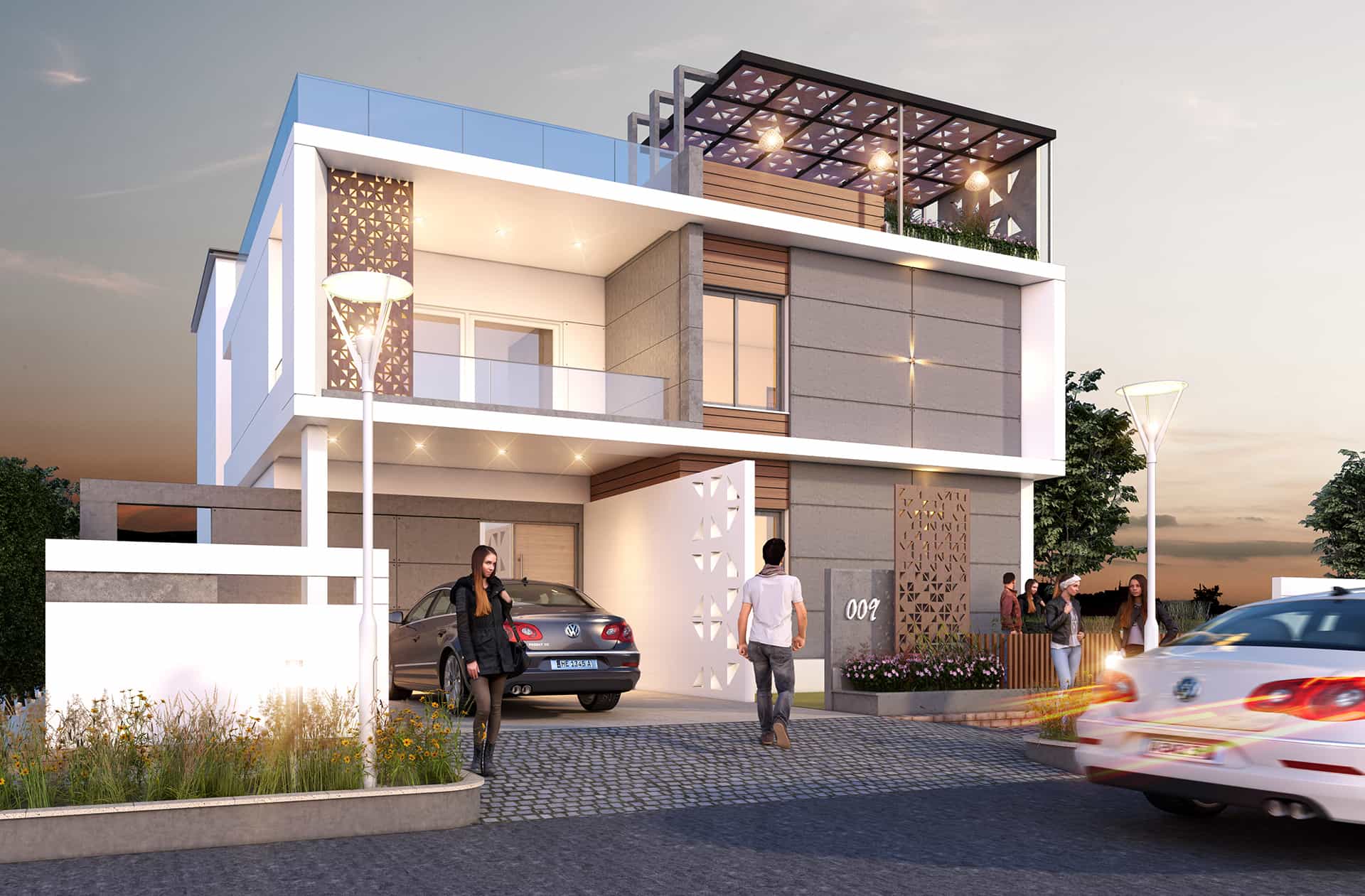 Exterior single house visualizations