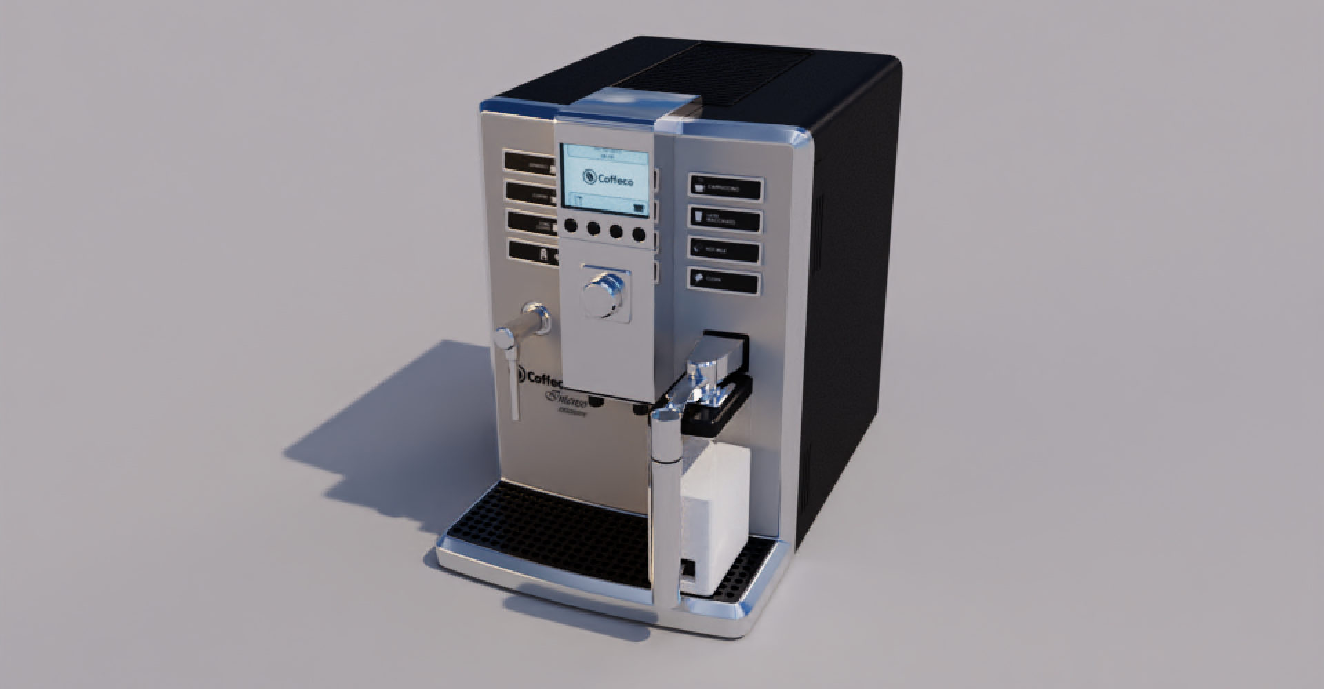 3D Product Rendering & Visualization of coffee machine 2