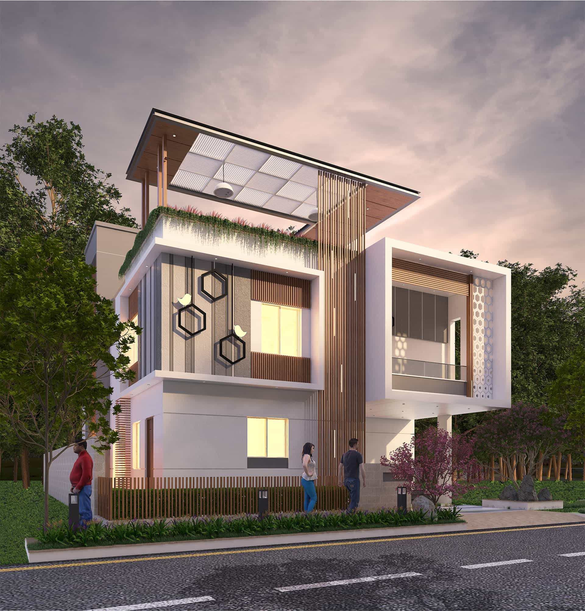 3D House Rendering of Beautiful House