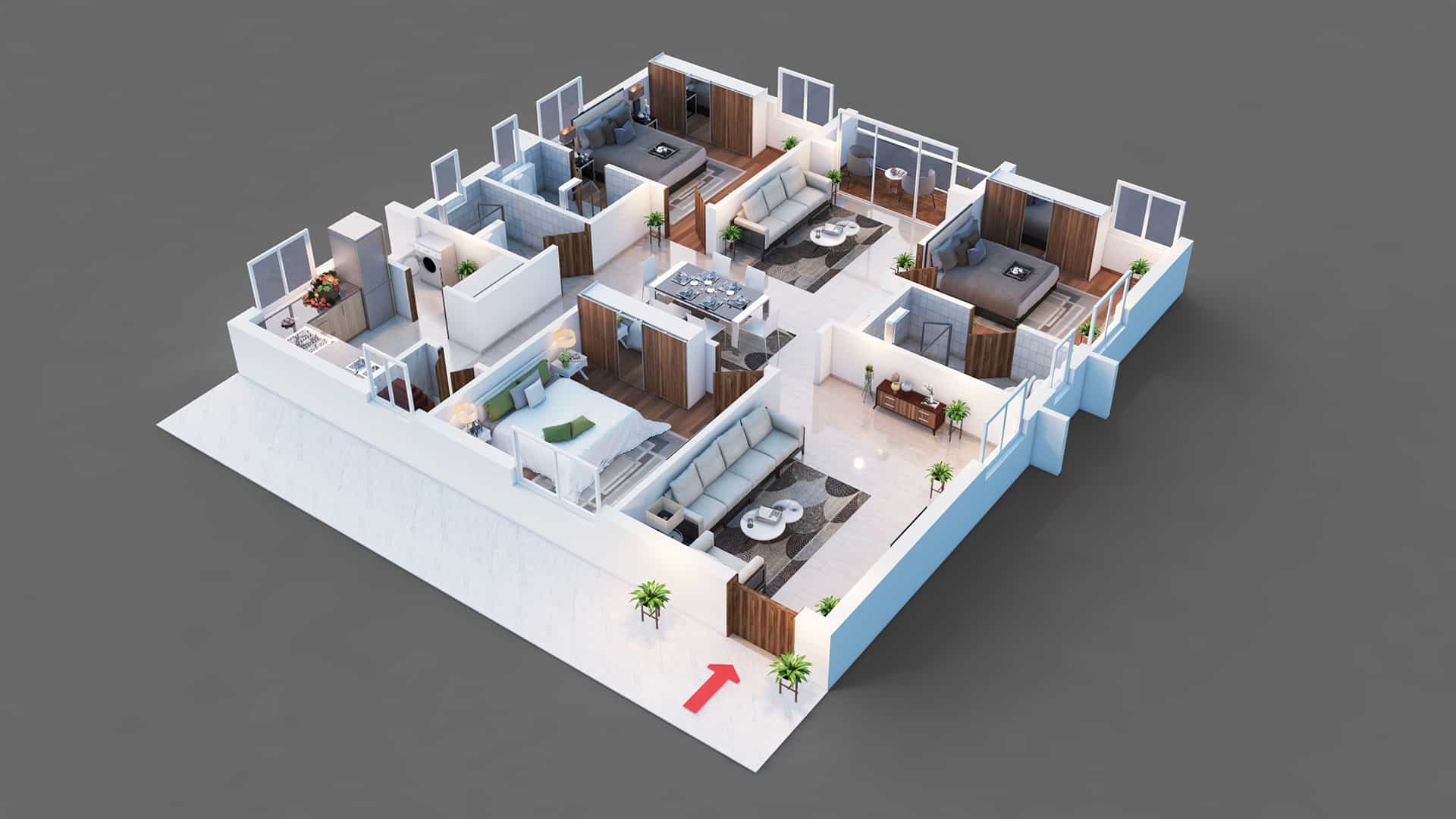 2D/3D Floor Plan Rendering Service