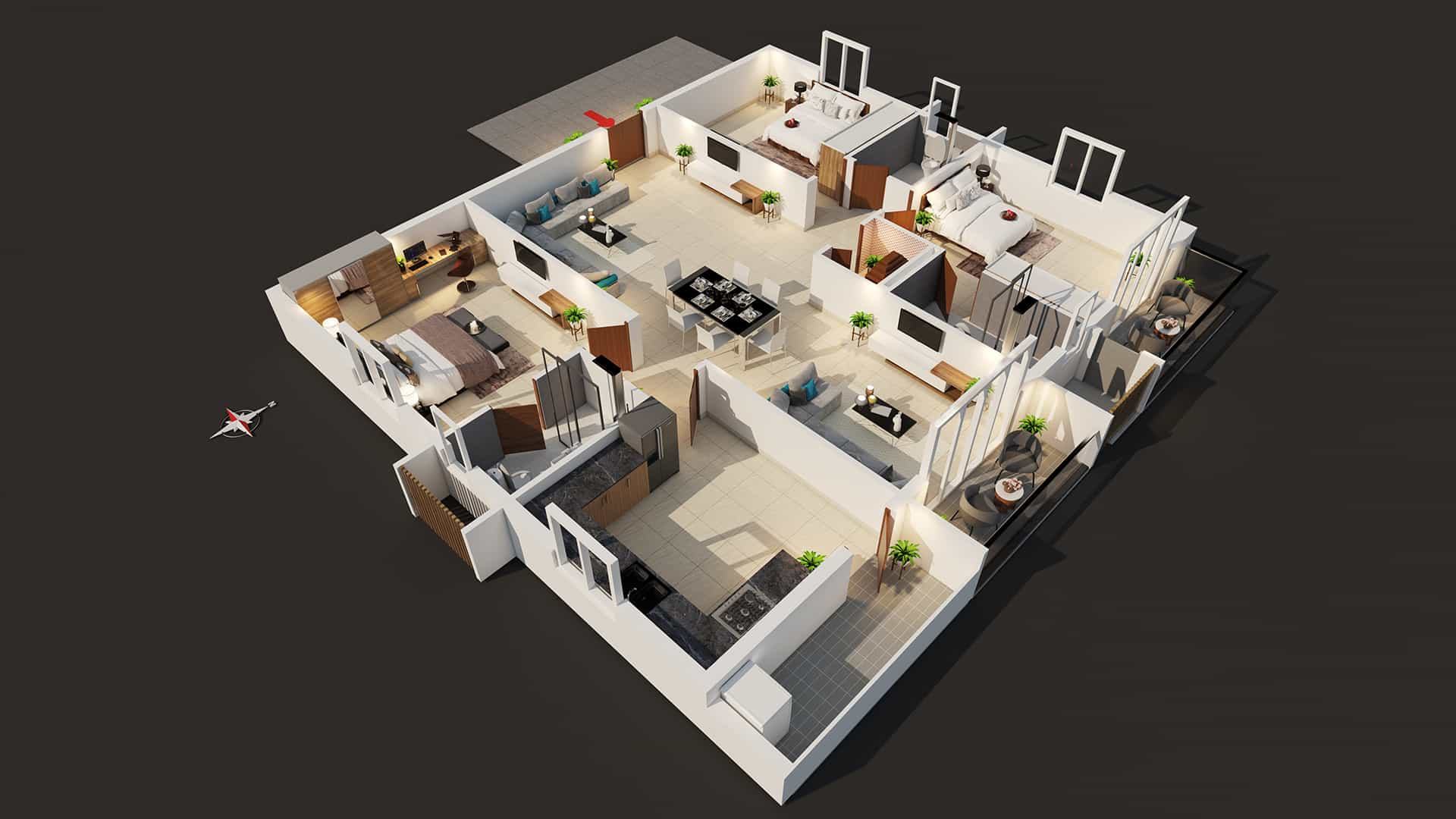 3d floor plan rendering