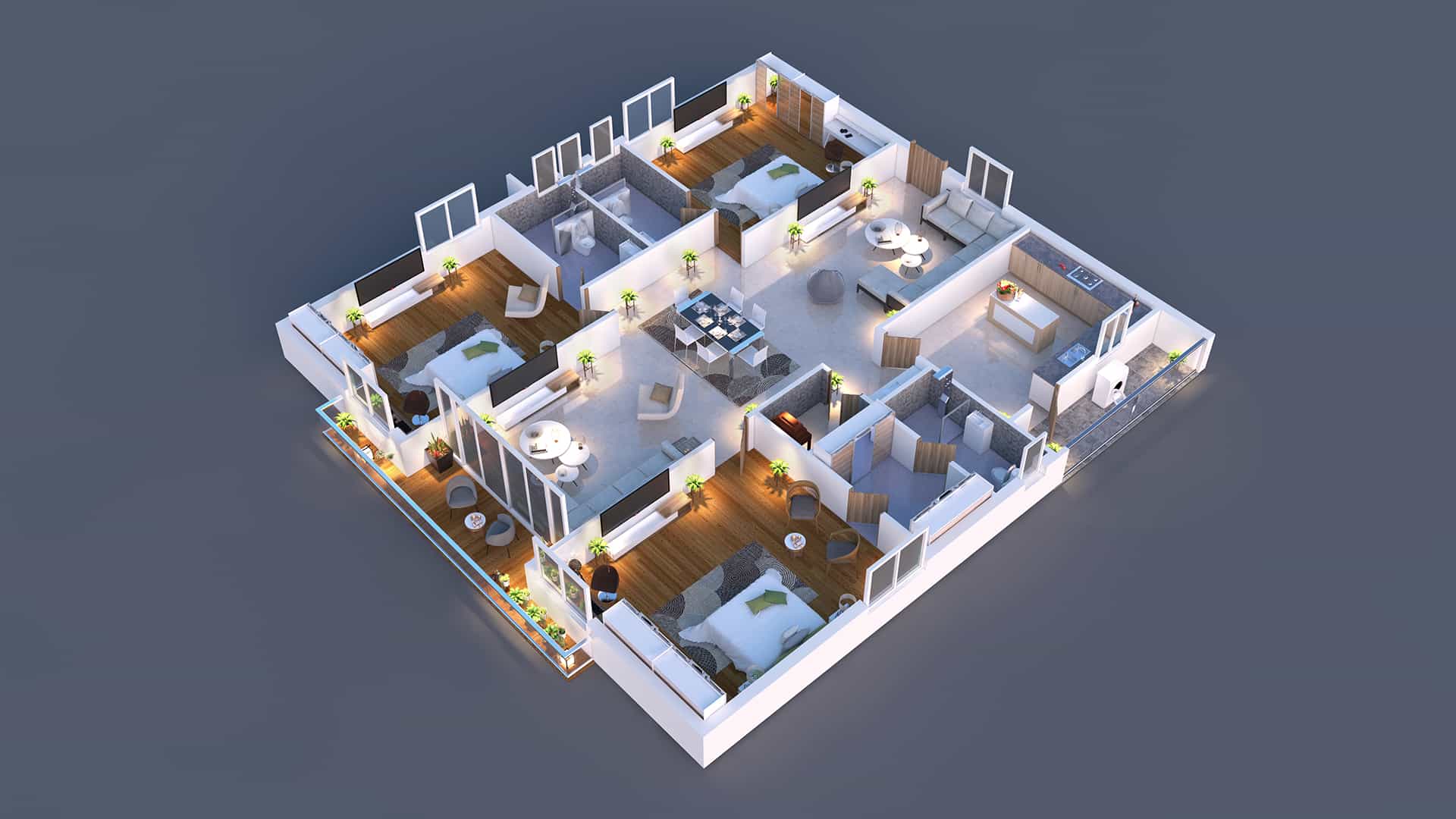 3D Floor Plan Rendering Service